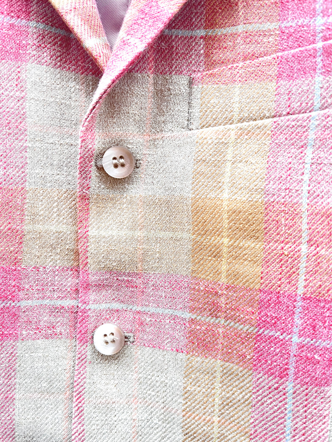 Pink ternet vest i hør by David K