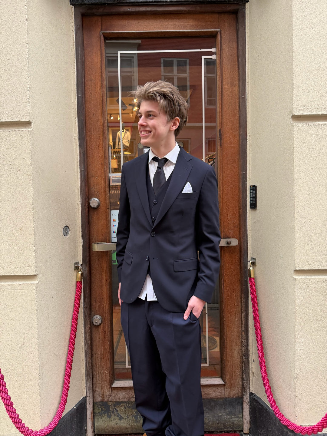 Jakke "Cooper" Navy i woolstretch kvalitet