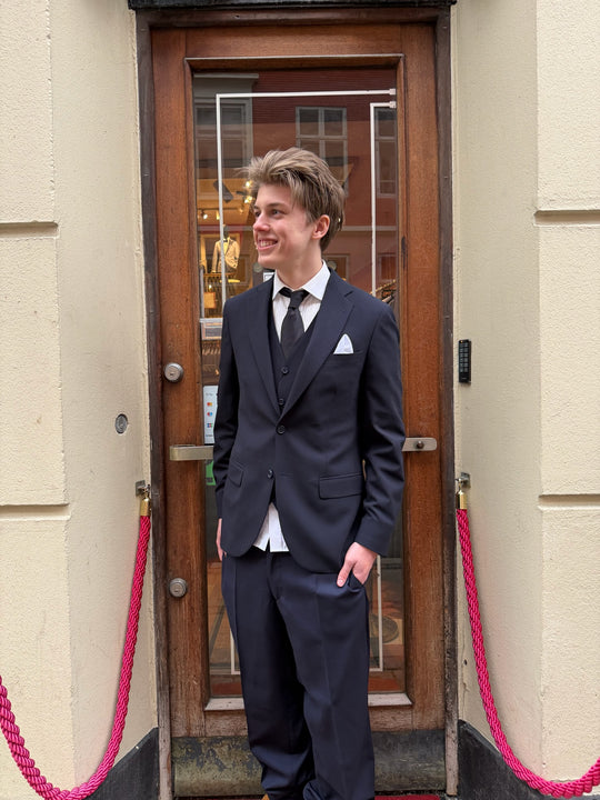 Jakke "Cooper" Navy i woolstretch kvalitet