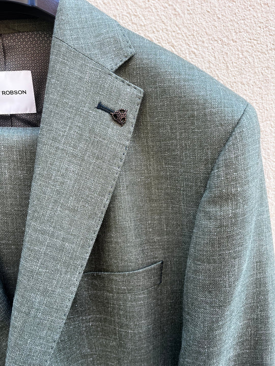 Green men's suit - regular fit