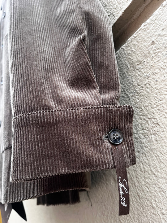 Brunt overshirt-jakkesæt i fløjl - by DavidK