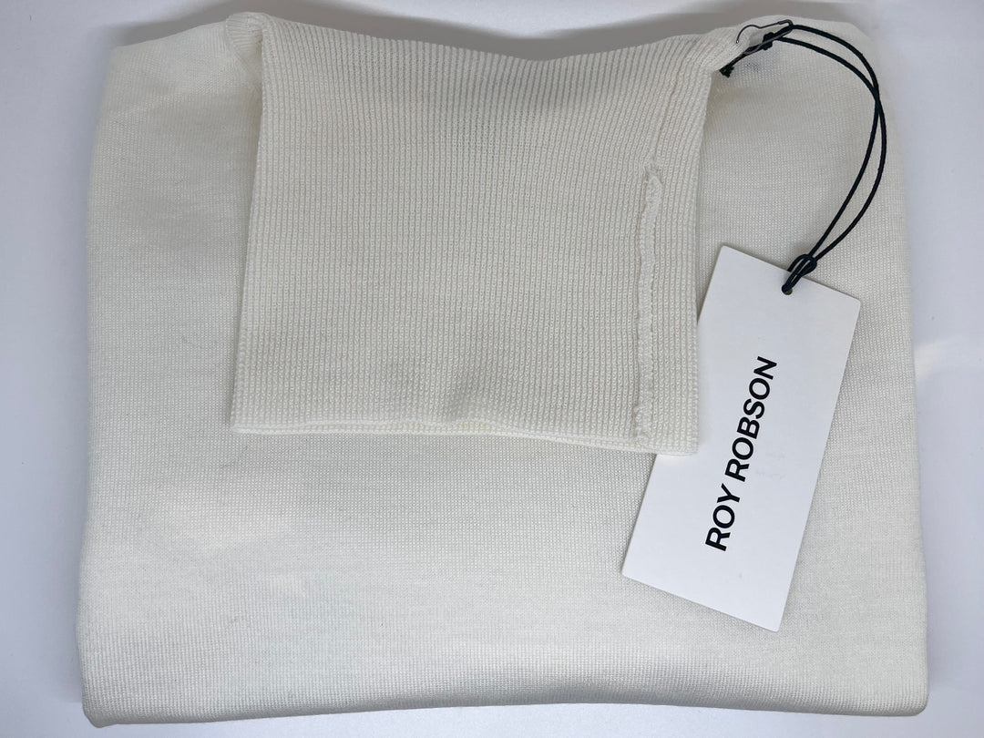 White Men's Turtleneck - 100% Merino wool
