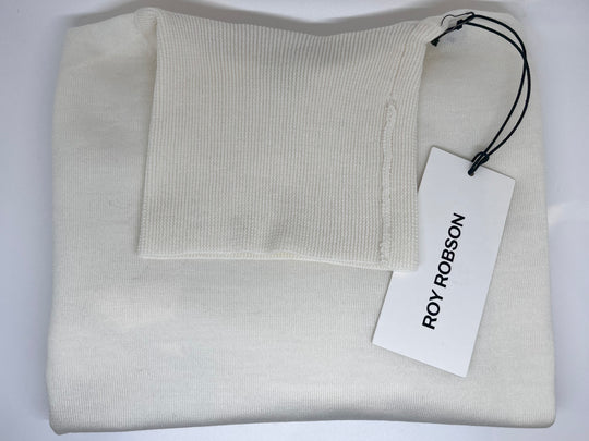 White Men's Turtleneck - 100% Merino wool