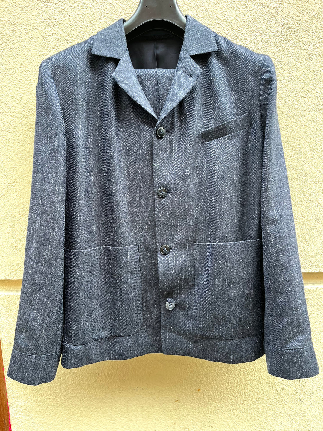 Dark blue overshirt men's suit