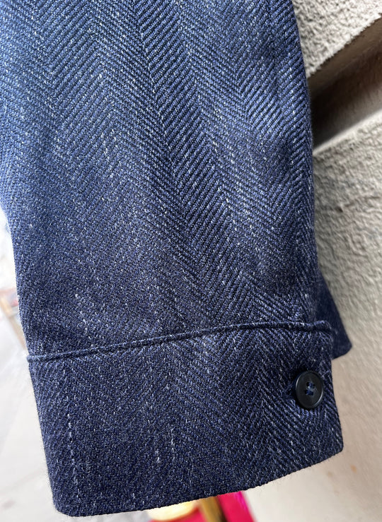 Dark blue overshirt men's suit