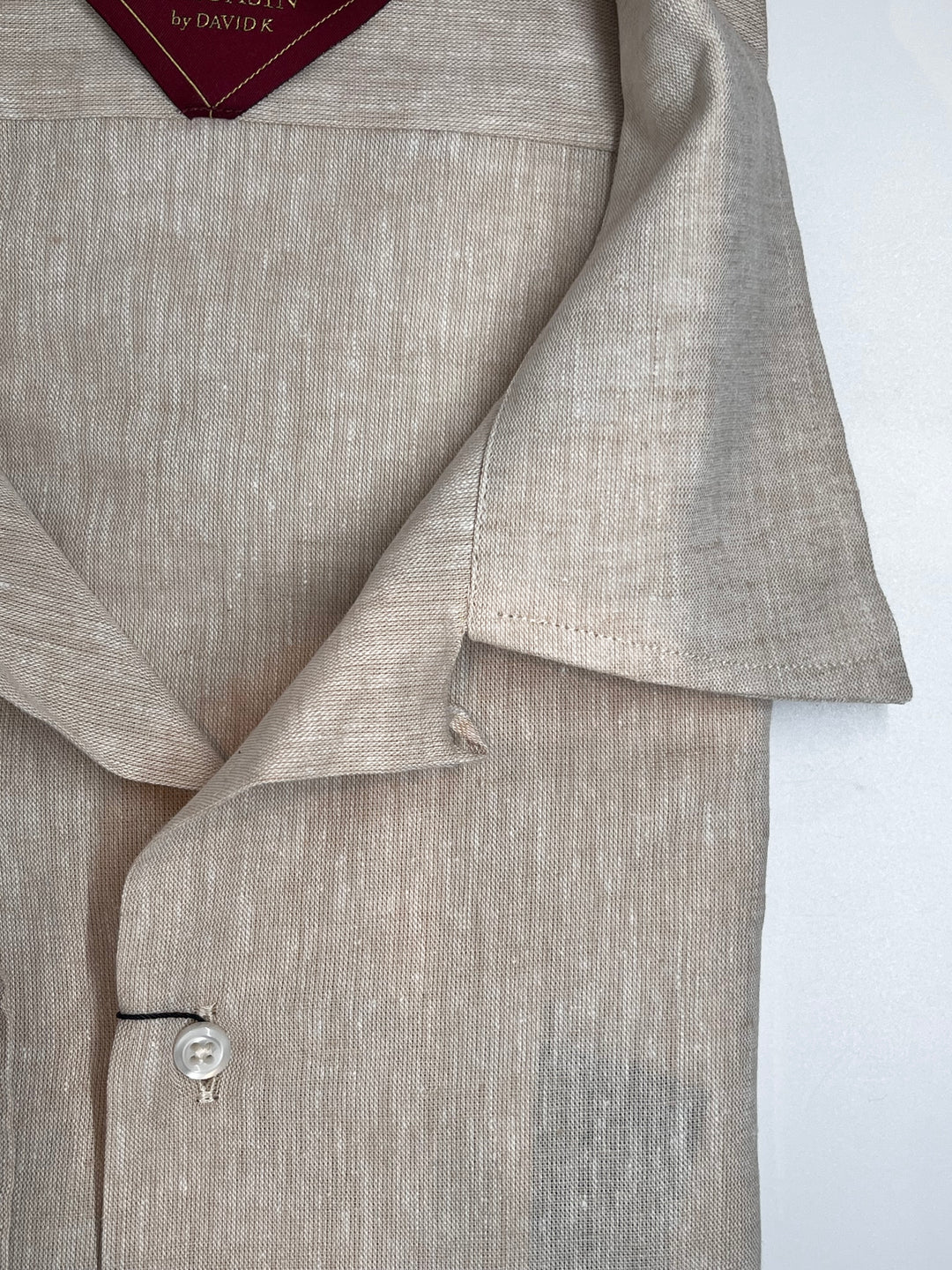 Beige shirt with resort collar - by David K