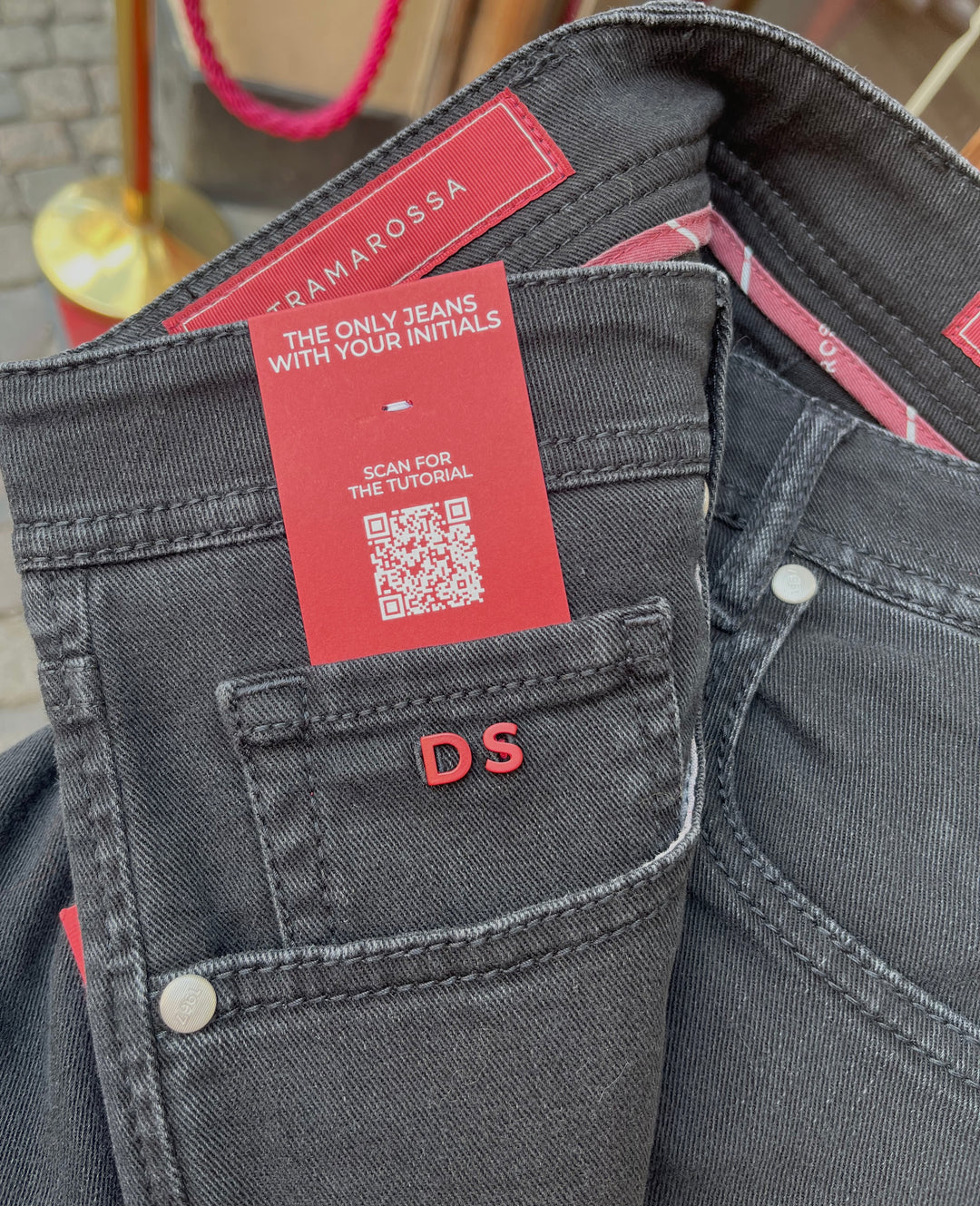 Sorte Jeans Herrebukser MICHELANGELO