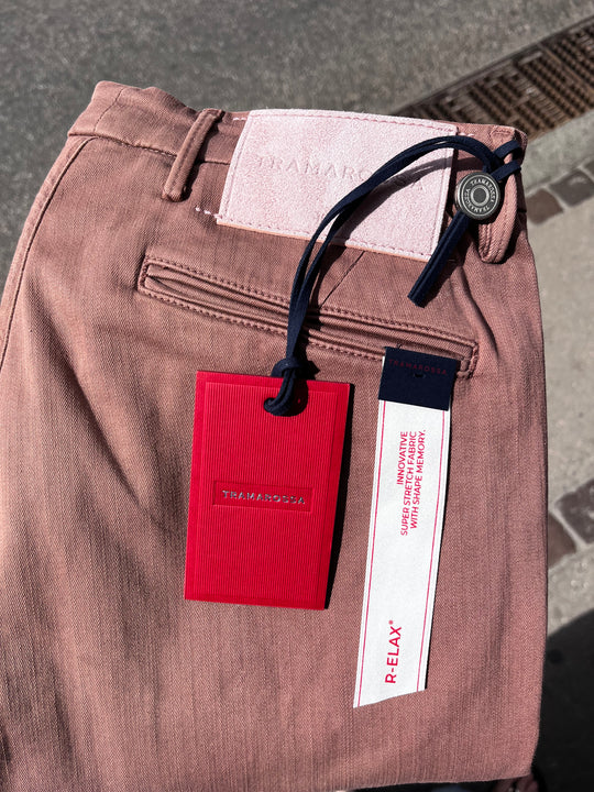 Dark Pink Men's Chinos in regular fit - LUIS