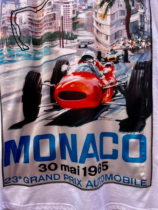 Hvid T-shirt Herre og Dame med Monaco´65