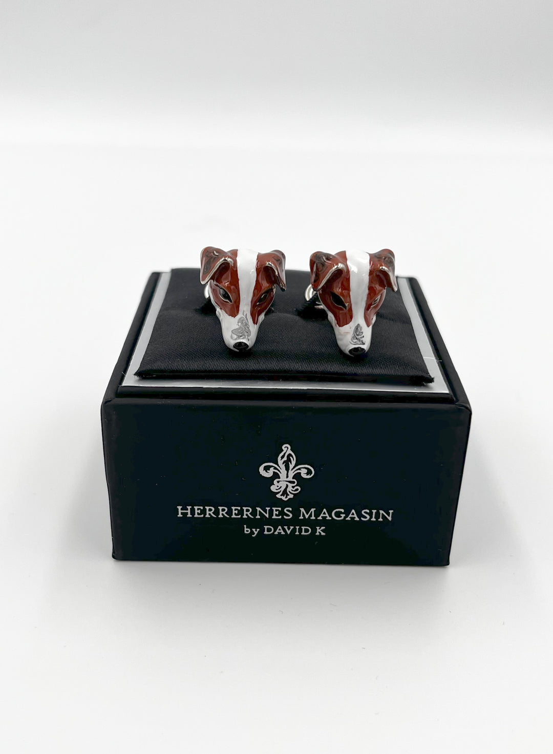 Cufflinks "ROUND BLACK" in silver/black