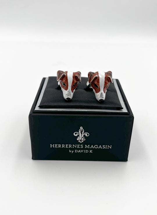 Cufflinks "ROUND BLACK" in silver/black