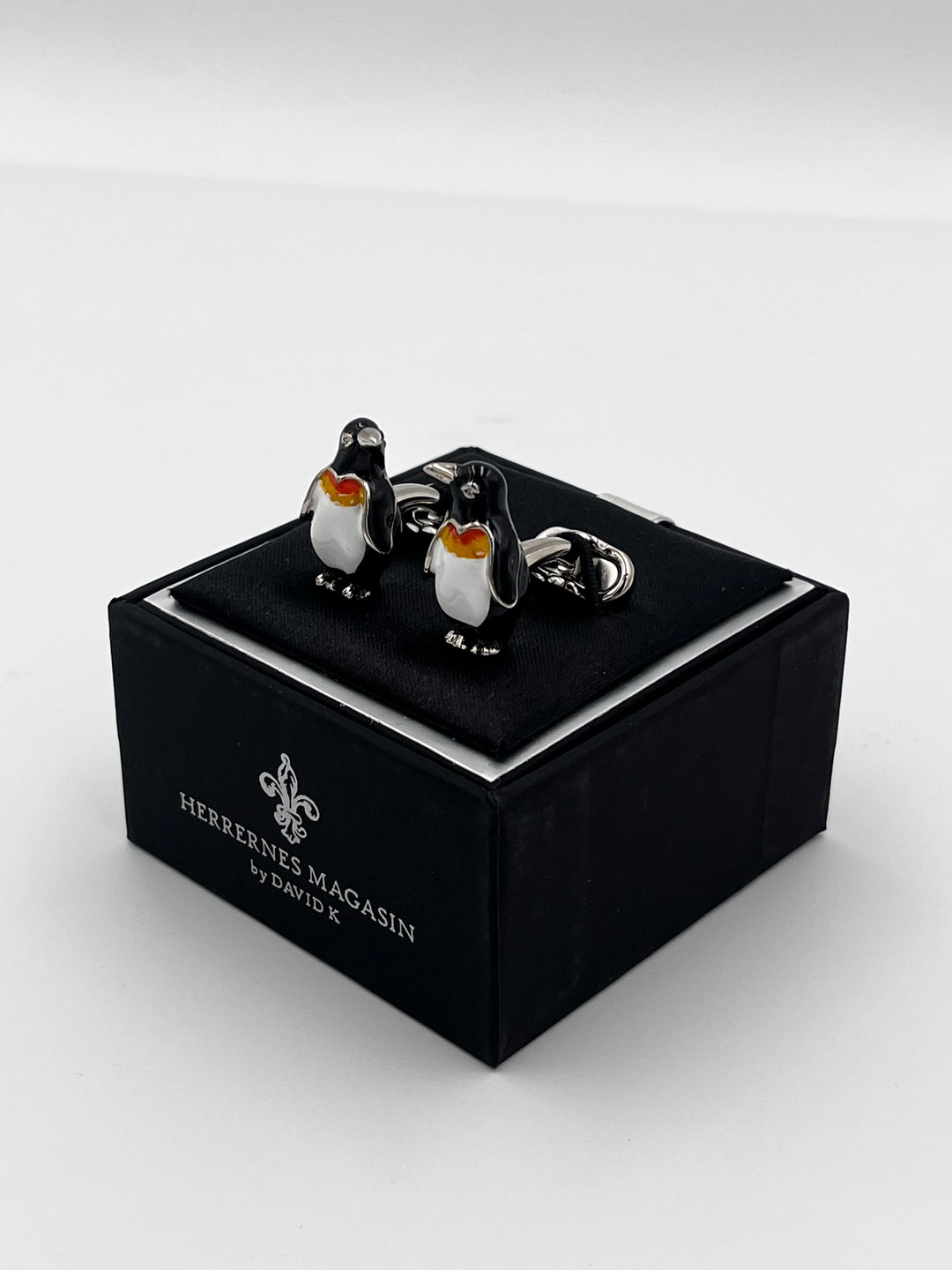 Cufflinks "ROUND BLACK" in silver/black