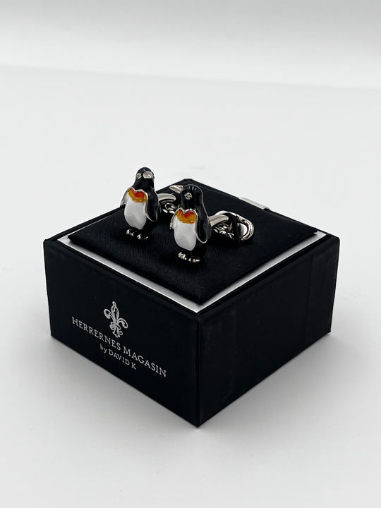 Cufflinks "ROUND BLACK" in silver/black