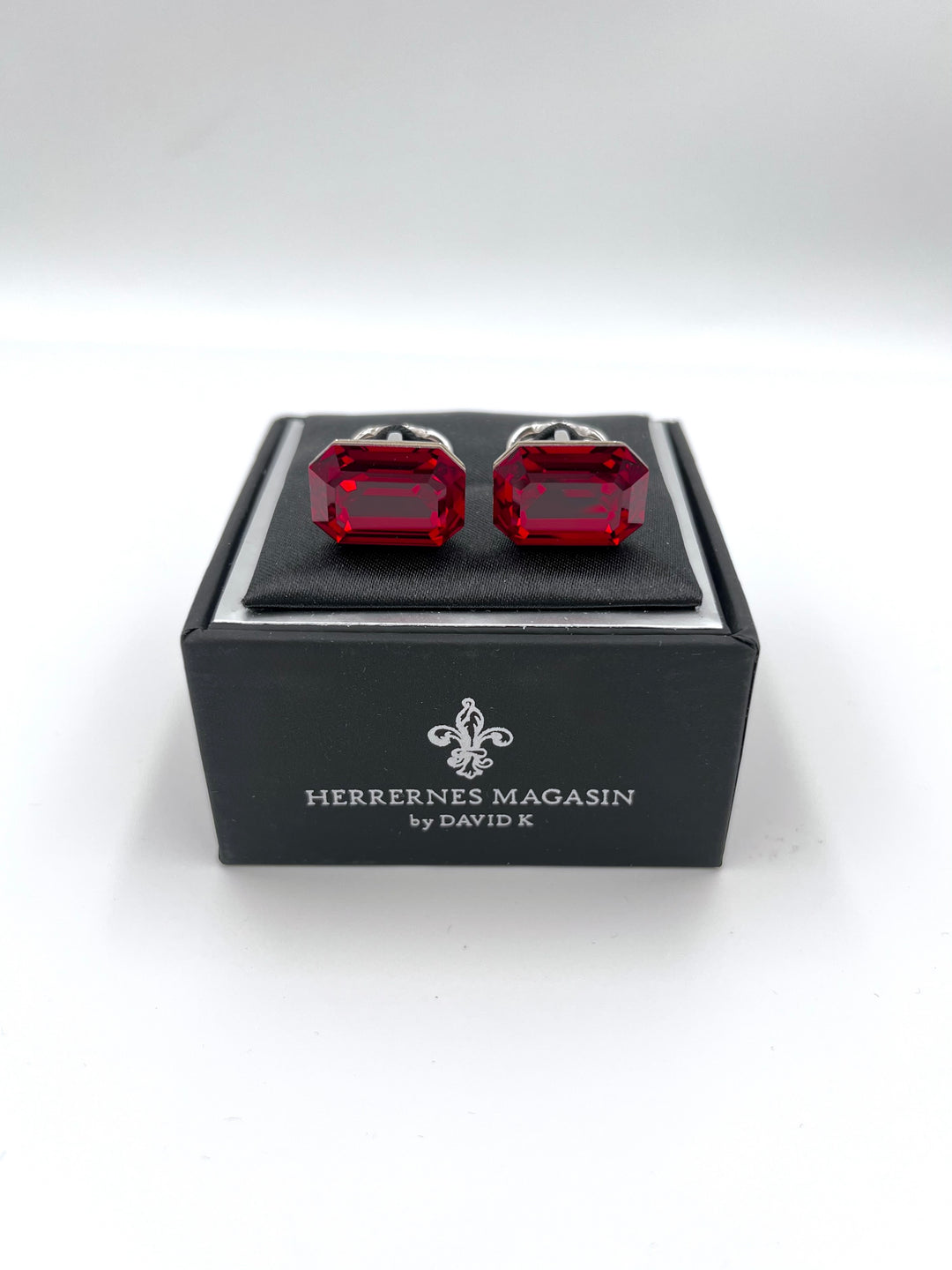 Cufflinks "ROUND BLACK" in silver/black