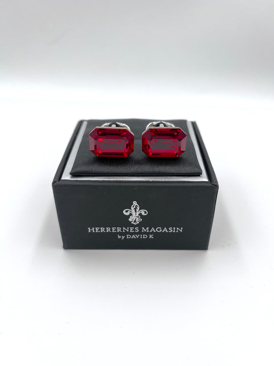 Cufflinks "ROUND BLACK" in silver/black