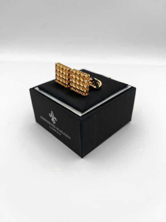 Cufflinks "ROUND BLACK" in silver/black