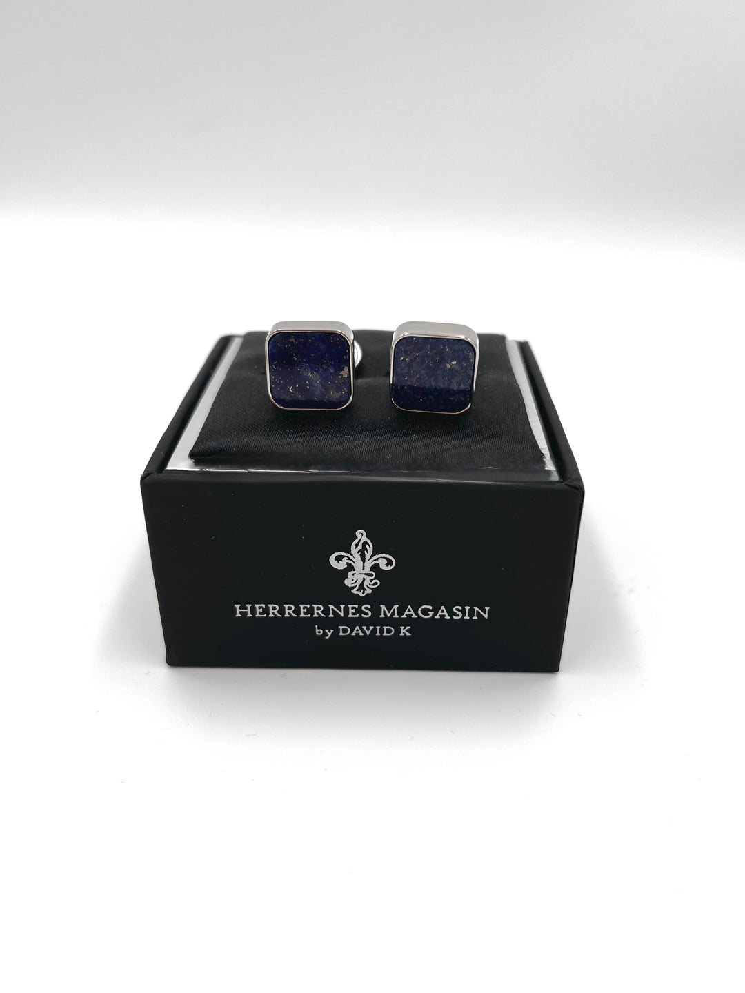 Cufflinks "ROUND BLACK" in silver/black