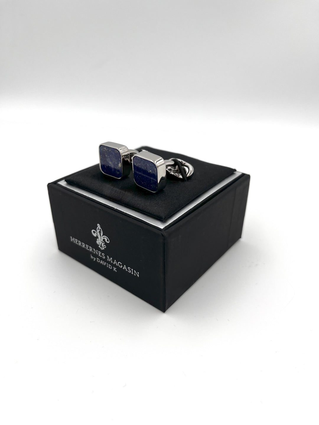 Cufflinks "ROUND BLACK" in silver/black