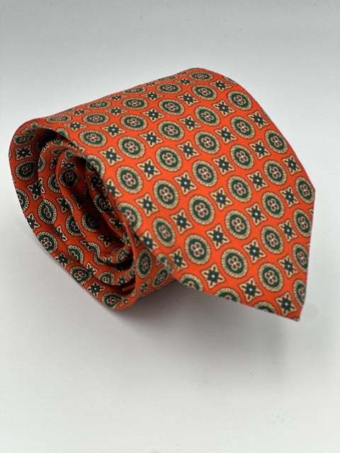 Slips  - Orange med cirkler og firkanter