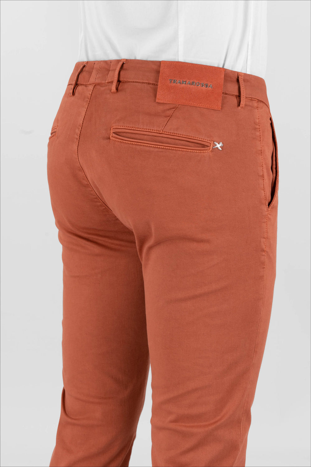 Chinos LUIS Regular fit i farven: BRICK