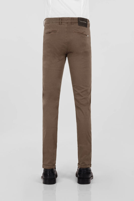 Chinos LUIS Regular fit i farven: TOPSOIL