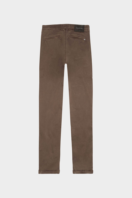 Chinos LUIS Regular fit i farven: TOPSOIL