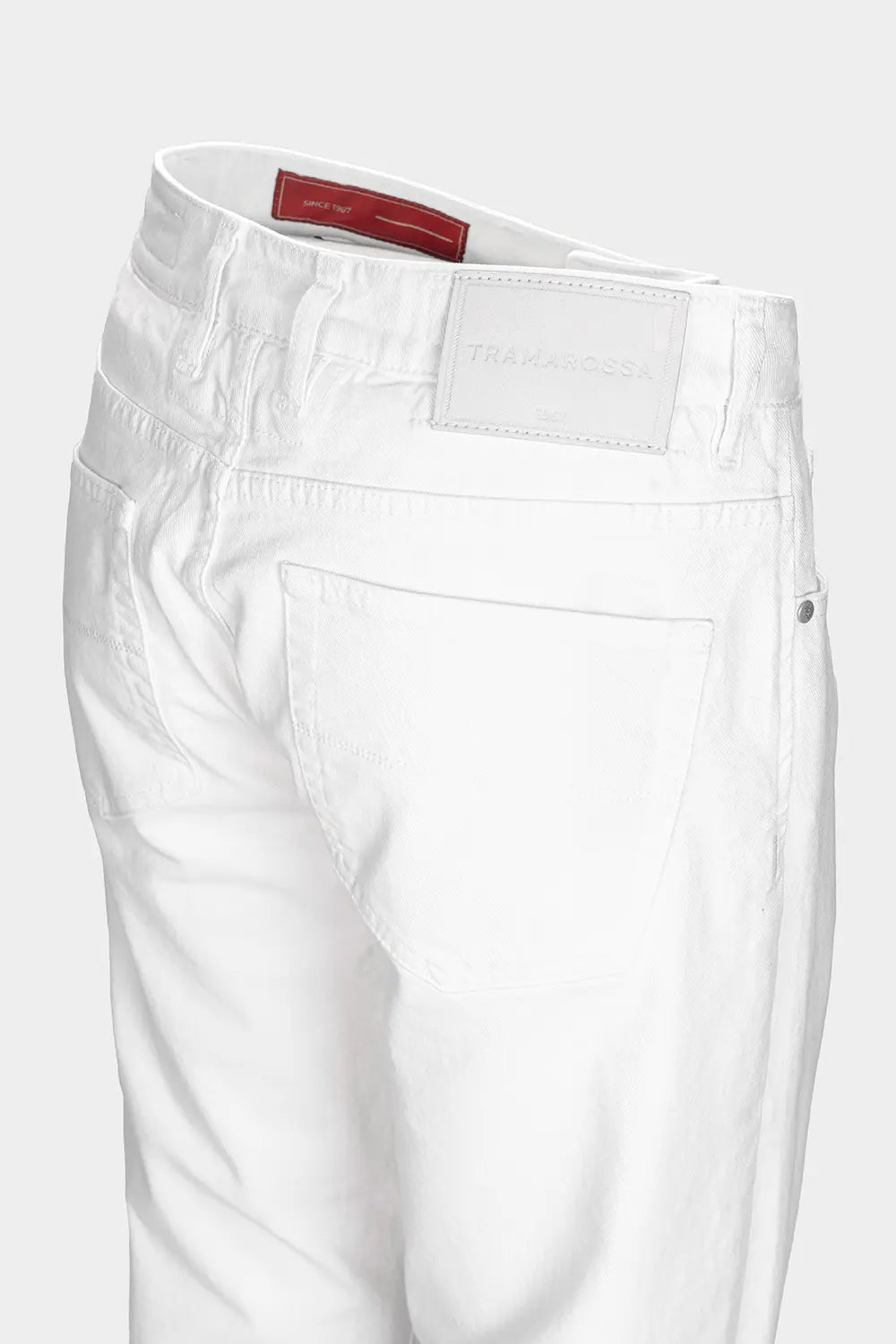 Hvide herrejeans i comfort stretch - slim fit