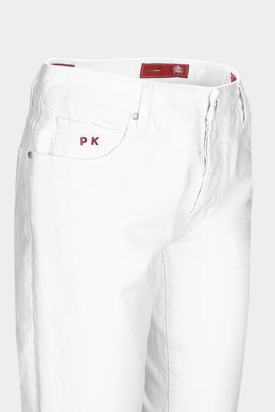 Hvide herrejeans i comfort stretch - slim fit
