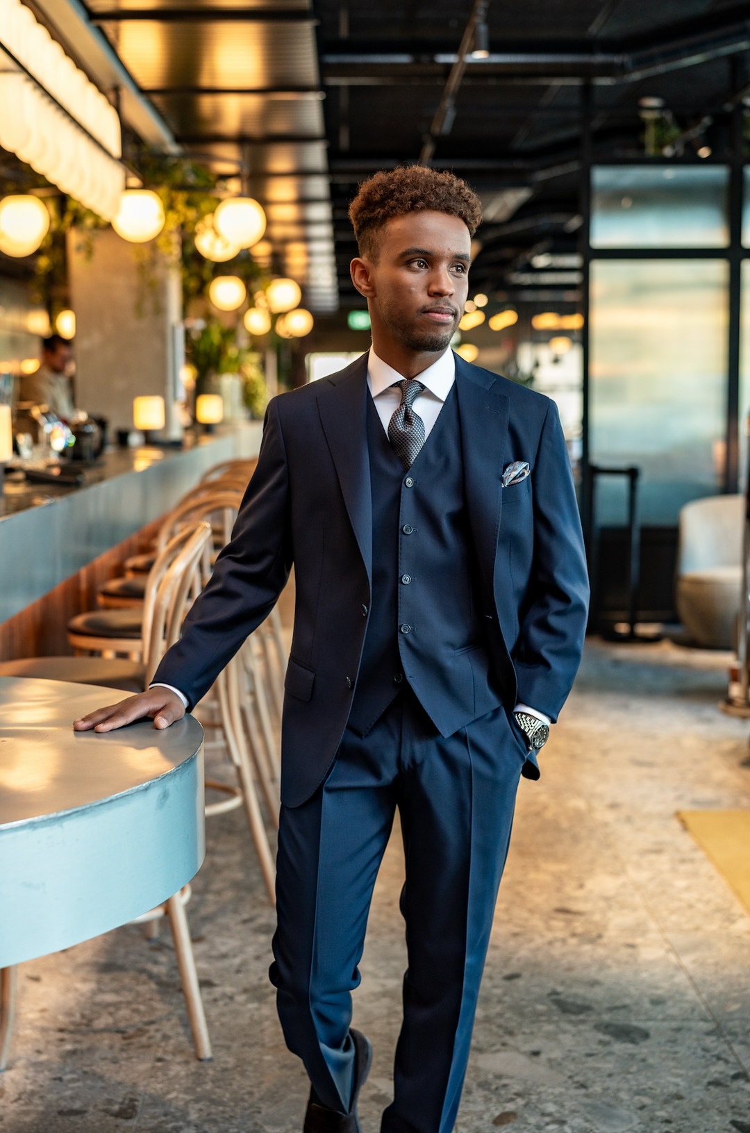 Navy Woolstretch vest