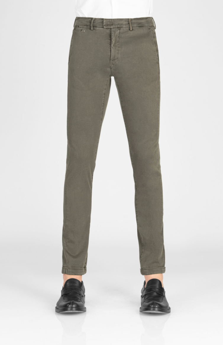 Regular fit Chino Herrebukser i farven Military