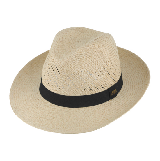 Hat - Panama Fedora - Lysbrun