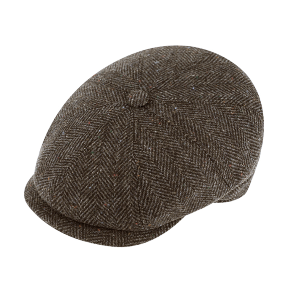 Hat - 8-Panel Sixpence / Flatcap - Brun