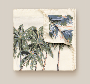 Palmtree pocketsquare 100% silke fra ETON