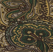 Mørkegrøn/brun mønstret Lommeklud
