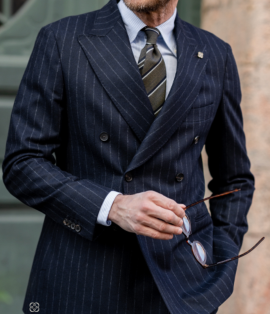 Suit CRYSUS DB. - Navy med striber