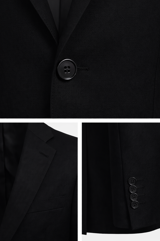 Sort enkelradet blazer "Yale" - slim fit