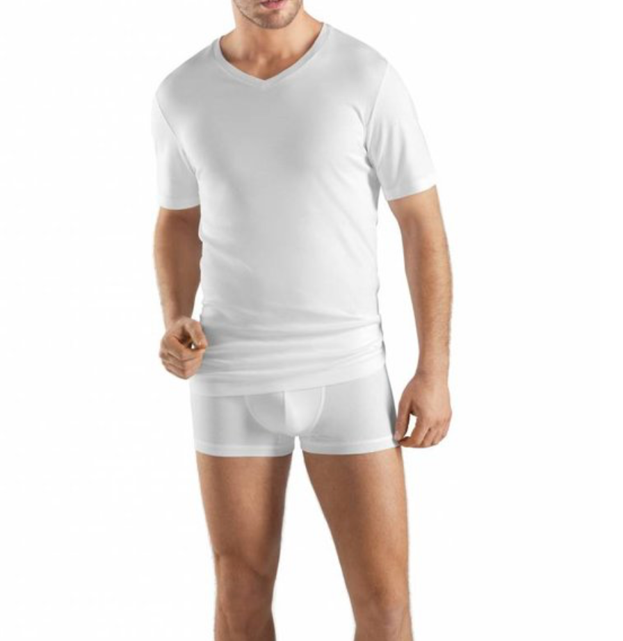Sea Island V-hals-WHITE