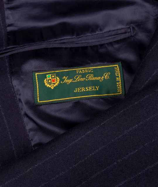 Flannels jakkesæt WIRKOMOZO Navy chalkstripe