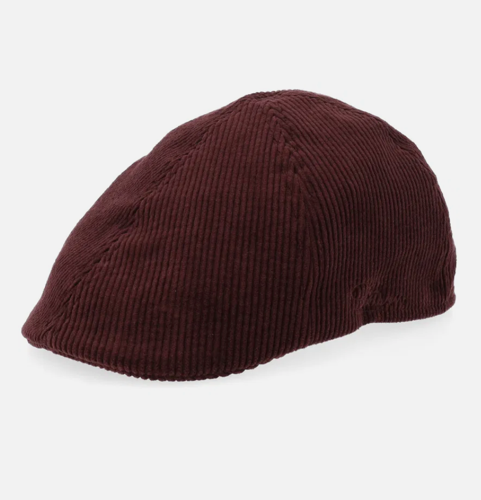 Bordeaux flatcap i fløjl fra Stetson