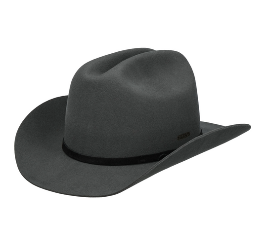 Cowboyhat i uld og cashmere i grå fra Stetson