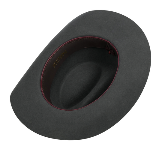 Cowboyhat i uld og cashmere i grå fra Stetson