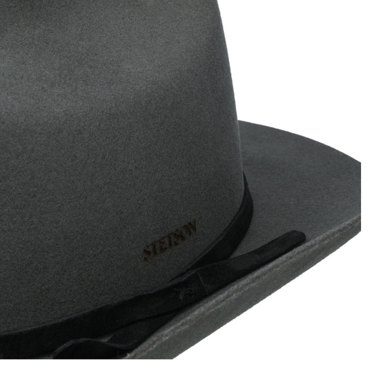 Cowboyhat i uld og cashmere i grå fra Stetson