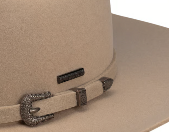 Cowboyhat i uld og pels i beige fra Stetson
