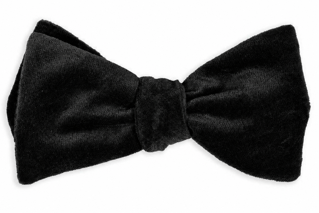 Black Velvet Butterfly - Pre-tied
