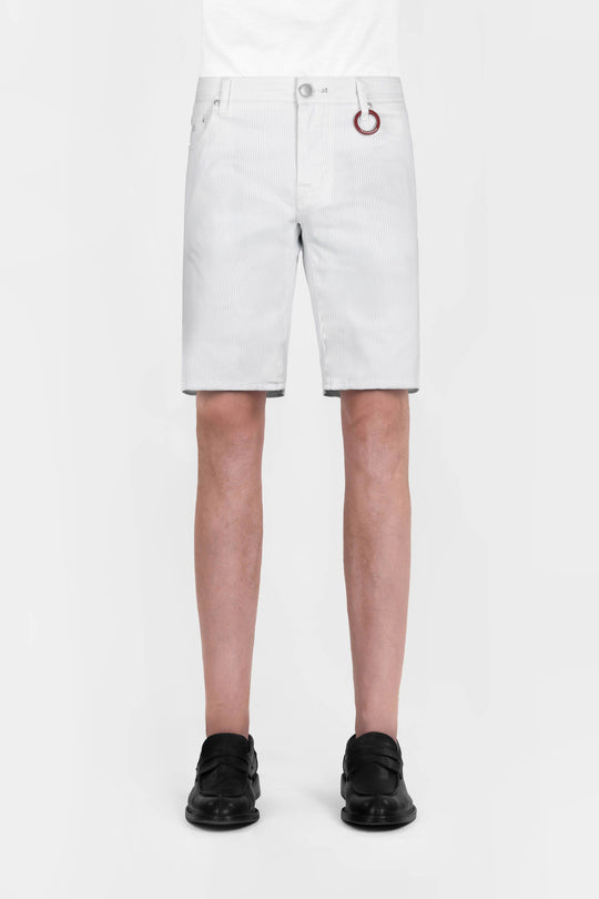 Herrershorts ELIA i Hvid/Stribet i farven WASHED/SKY