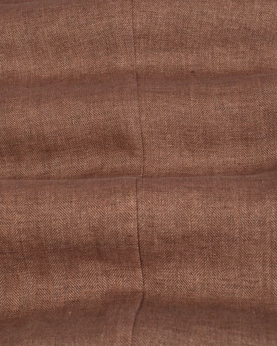 Blazer AMELLIUS karamelfarvet med sildebensmønster - Classic Fit