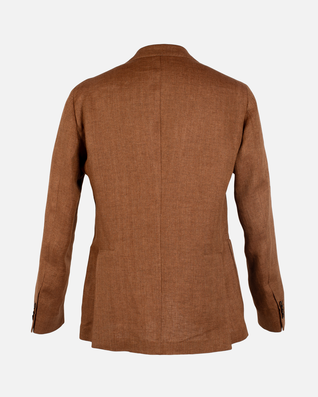 Blazer AMELLIUS karamelfarvet med sildebensmønster - Classic Fit