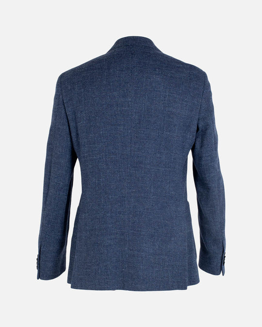 Blazer BIRGER Blå i bomuld, hør og elasthan blanding