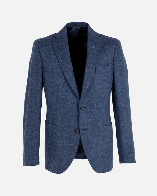 Blazer BIRGER Blå i bomuld, hør og elasthan blanding
