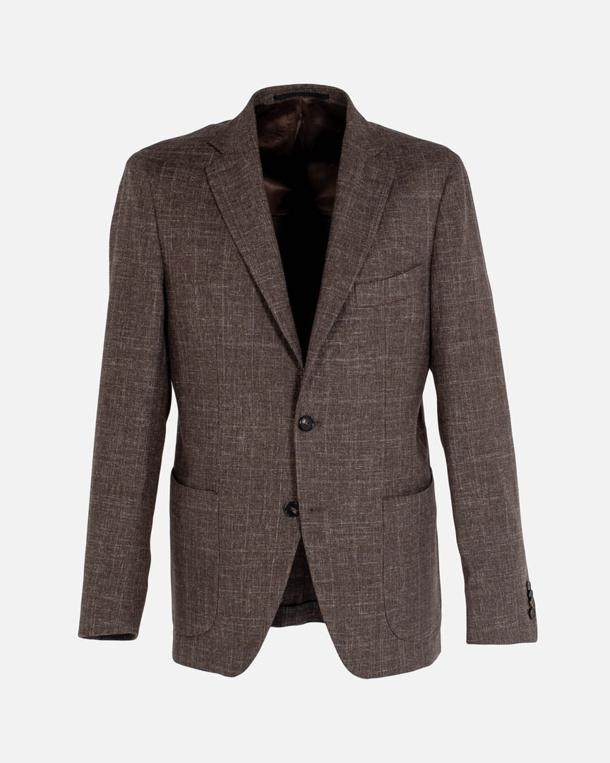 Blazer REINE Brun i Bomuld, Hør og elastan blanding